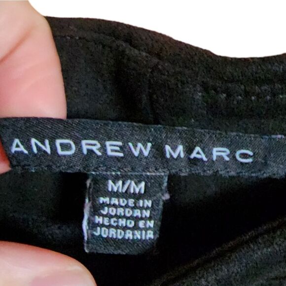 Andrew Marc Mid Rise Black Soft Suede Skinny Slim Fit Pants Women's Size Medium - Picture 7 of 12